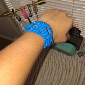 blue cuff bracelet